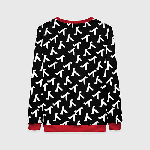 Женский свитшот Half liife logo pattern / 3D-Красный – фото 2