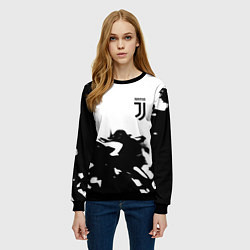 Свитшот женский Juventus smoke black fire, цвет: 3D-черный — фото 2