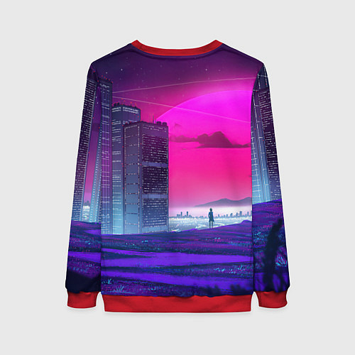 Женский свитшот Кринж свобода на белом фоне / 3D-Красный – фото 2