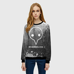 Свитшот женский Evangelion - grey gradient, цвет: 3D-черный — фото 2