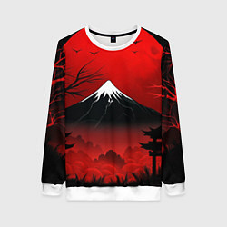 Свитшот женский Мрачная Япония, цвет: 3D-белый