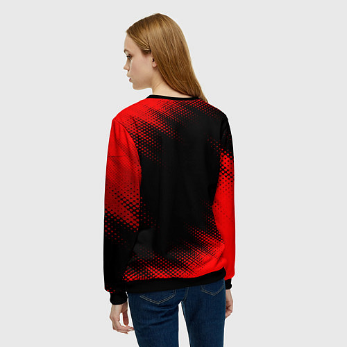 Женский свитшот Hunter x Hunter - red gradient / 3D-Черный – фото 4