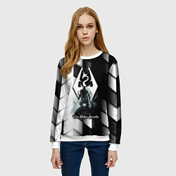 Свитшот женский The Elder Scrolls geometry, цвет: 3D-белый — фото 2