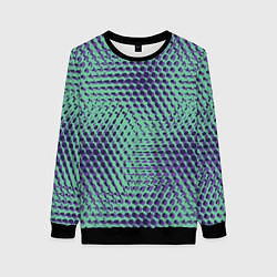 Свитшот женский Геометрическая абстракция линий, цвет: 3D-черный