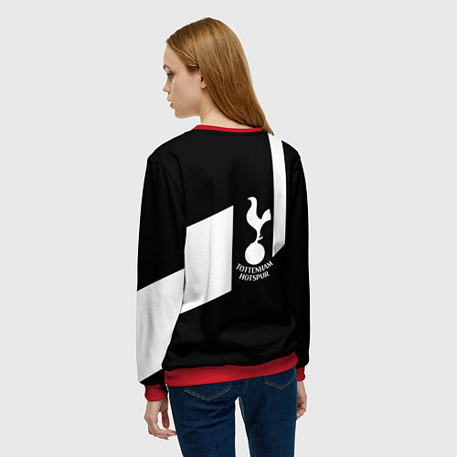 Женский свитшот Тоттенхэм геометрия / 3D-Красный – фото 4