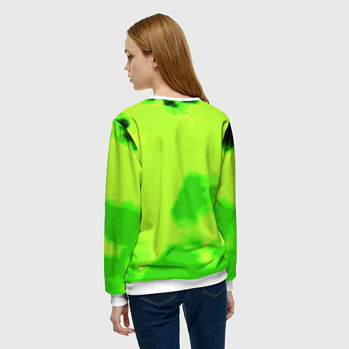 Женский свитшот Cyberpunk кислотный / 3D-Белый – фото 4
