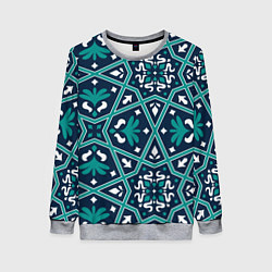 Свитшот женский Геометрический узор арабеска, цвет: 3D-меланж