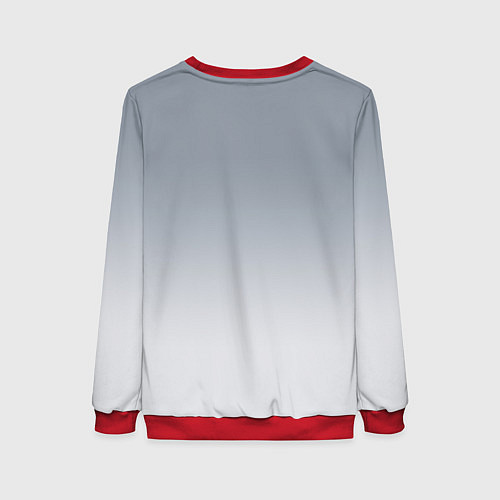 Женский свитшот Cool cyber skull - ai art fantasy / 3D-Красный – фото 2