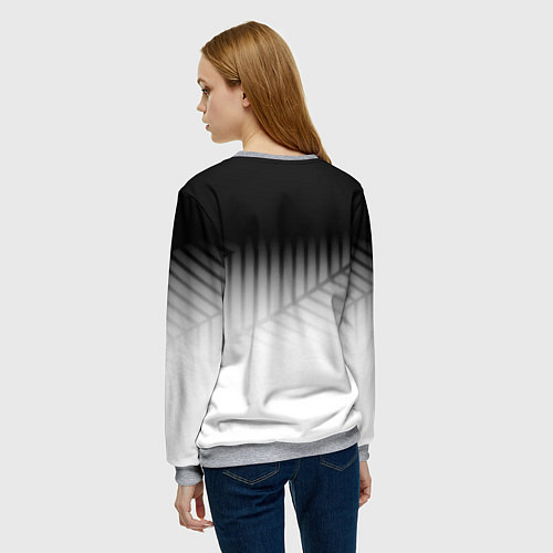 Женский свитшот Ювентус геометрия / 3D-Меланж – фото 4