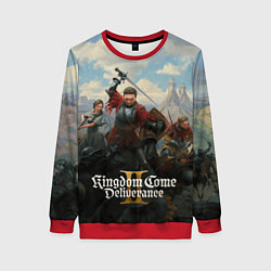 Свитшот женский Битва Kingdom come deliverence 2, цвет: 3D-красный