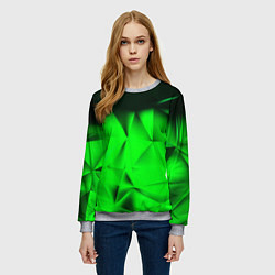 Свитшот женский Кислотная абстракция кубы, цвет: 3D-меланж — фото 2