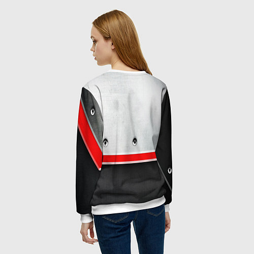 Женский свитшот Audi metal sport / 3D-Белый – фото 4