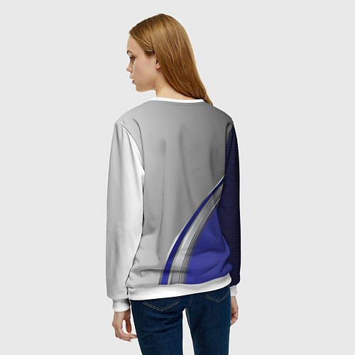 Женский свитшот Tesla abstraction auto / 3D-Белый – фото 4