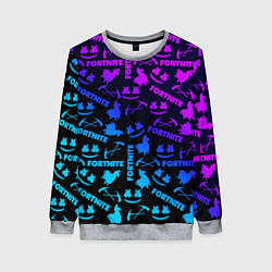 Свитшот женский Фортнайт неон, цвет: 3D-меланж