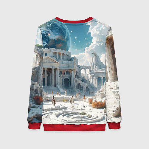 Женский свитшот Фантастическая античность / 3D-Красный – фото 2
