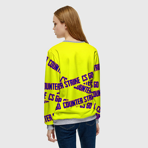 Женский свитшот Counter strike game / 3D-Меланж – фото 4