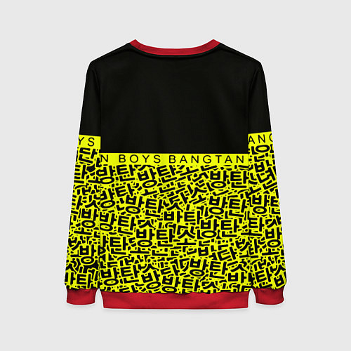 Женский свитшот BTS pattern kpop / 3D-Красный – фото 2