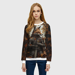 Свитшот женский Рыцарь-лис, цвет: 3D-белый — фото 2