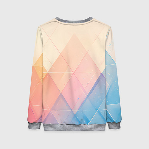 Женский свитшот Abstract art - triangle / 3D-Меланж – фото 2
