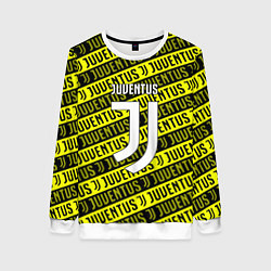 Свитшот женский Juventus pattern fc, цвет: 3D-белый