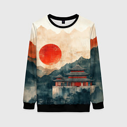 Женский свитшот Замок в горах