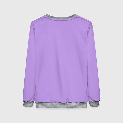 Женский свитшот Эмоция страха - сиреневый / 3D-Меланж – фото 2