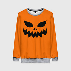 Свитшот женский Злая тыква верх, цвет: 3D-меланж