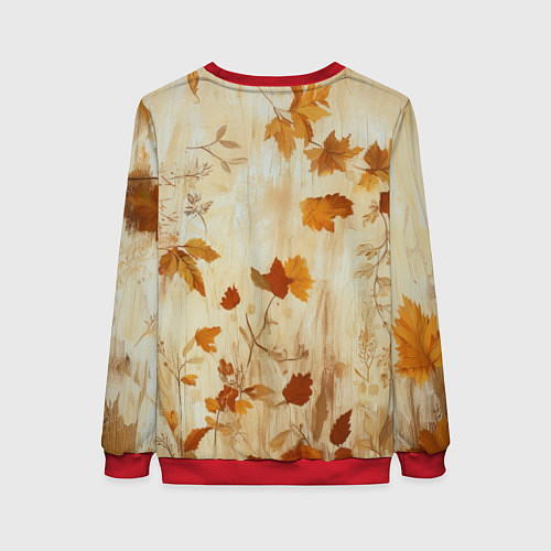 Женский свитшот Зайчик в шарфе / 3D-Красный – фото 2