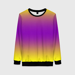 Свитшот женский Градиент текстура абстракция, цвет: 3D-черный