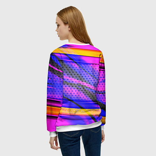 Женский свитшот Starfield geometry game / 3D-Белый – фото 4