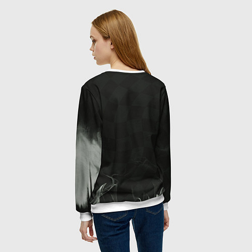 Женский свитшот Подземный босс-рыцарь / 3D-Белый – фото 4