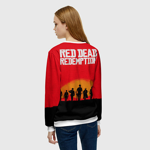 Женский свитшот Red Dead Redemption - cowboys / 3D-Белый – фото 4