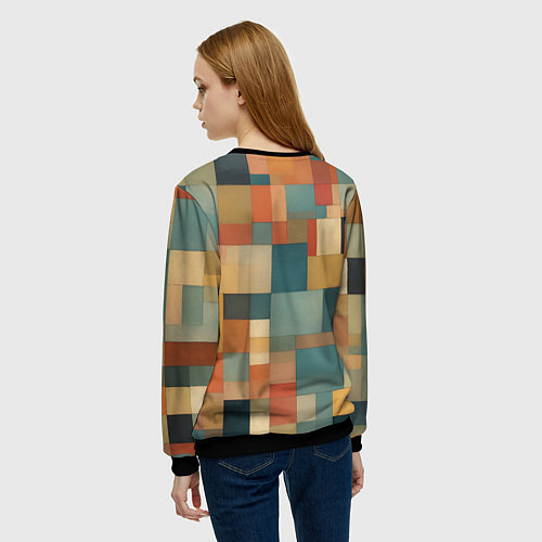 Женский свитшот Inspired by Paul Klee / 3D-Черный – фото 4