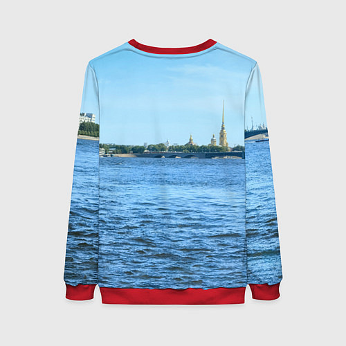 Женский свитшот Санкт-Петербург северная столица России / 3D-Красный – фото 2