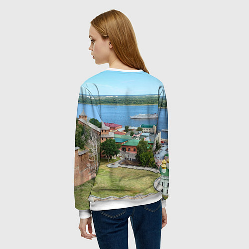 Женский свитшот Нижний Новгород кремль / 3D-Белый – фото 4