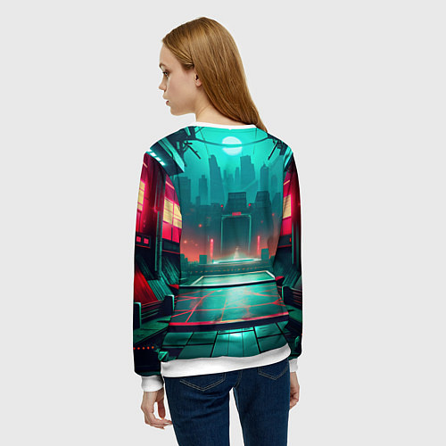 Женский свитшот Плющ Deadlock / 3D-Белый – фото 4