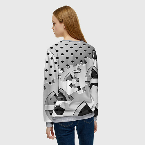 Женский свитшот Lexus carbon steel / 3D-Меланж – фото 4