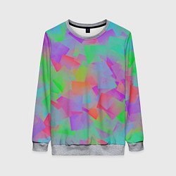 Свитшот женский Разноцветные слайды - абстракция, цвет: 3D-меланж
