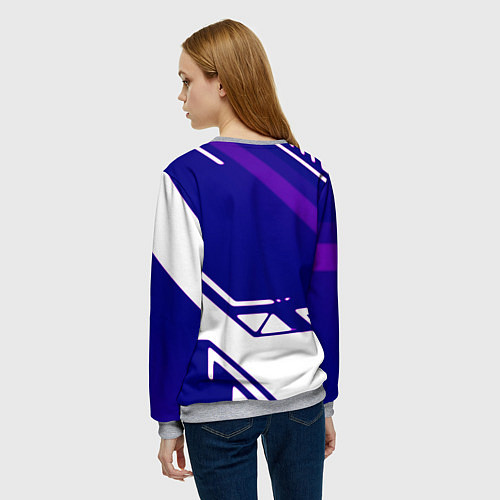 Женский свитшот Нинтендо геометрия киберспорт / 3D-Меланж – фото 4