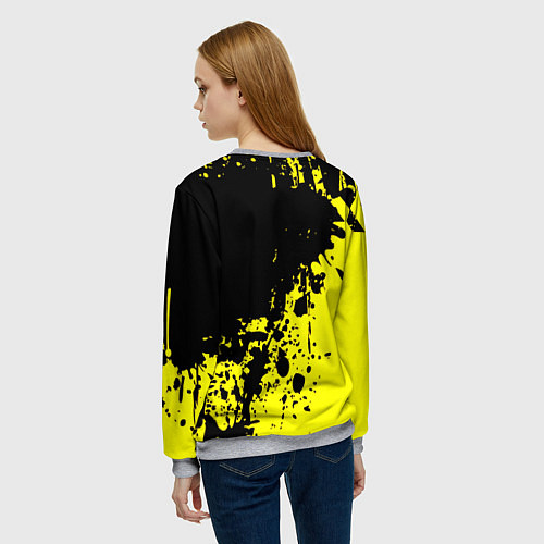 Женский свитшот Манчестер Юнайтед краски / 3D-Меланж – фото 4