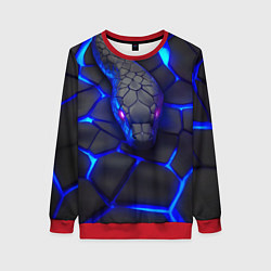 Женский свитшот Змея в стиле киберпанк