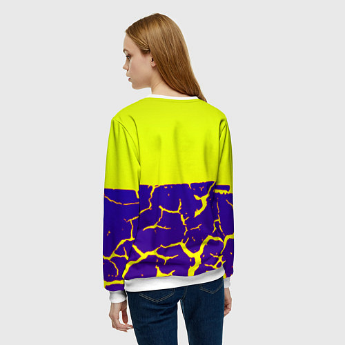 Женский свитшот Horizon zero dawn разломы / 3D-Белый – фото 4