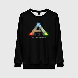 Свитшот женский Ark: Survival Evolved logo rpg, цвет: 3D-черный