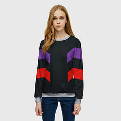 Свитшот женский Ретро текстура 90-х спортивная, цвет: 3D-меланж — фото 2