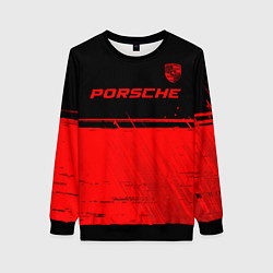 Женский свитшот Porsche - red gradient посередине