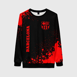 Свитшот женский Barcelona - red gradient вертикально, цвет: 3D-черный