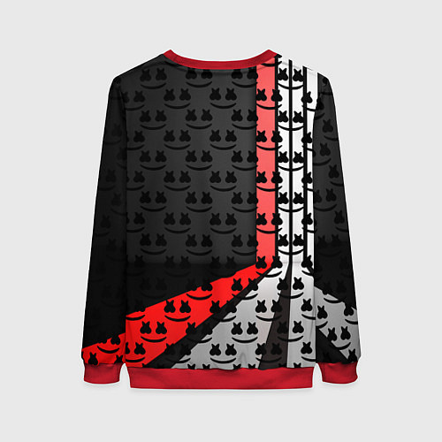 Женский свитшот Marshmello pattern / 3D-Красный – фото 2