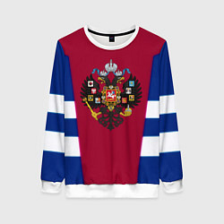 Свитшот женский Российская империя геометрия, цвет: 3D-белый