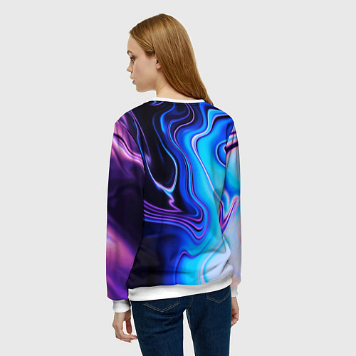 Женский свитшот Abrupt neon colors / 3D-Белый – фото 4