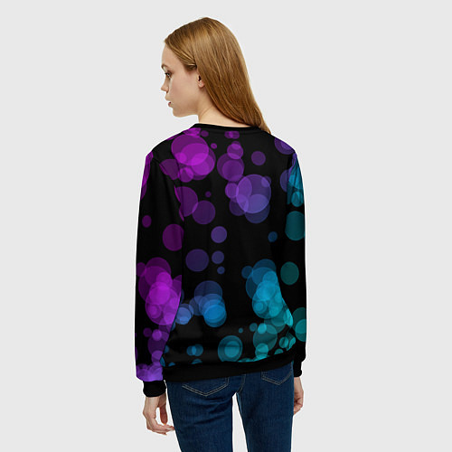 Женский свитшот Соник лучи / 3D-Черный – фото 4